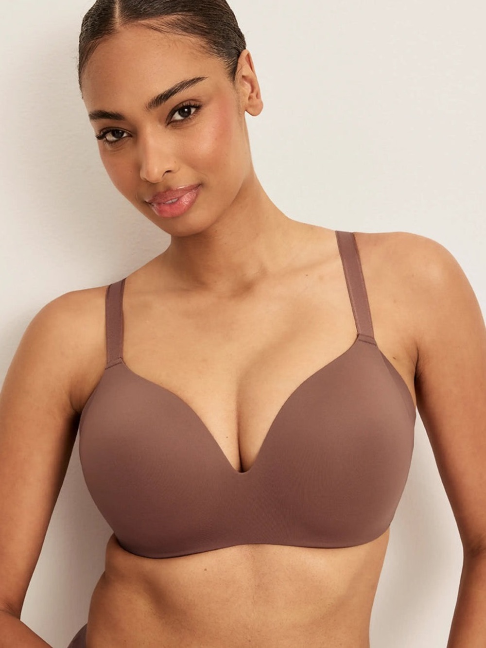 Knix Lace WingWoman Contour Bra – Terracotta/Rose – Size 4
